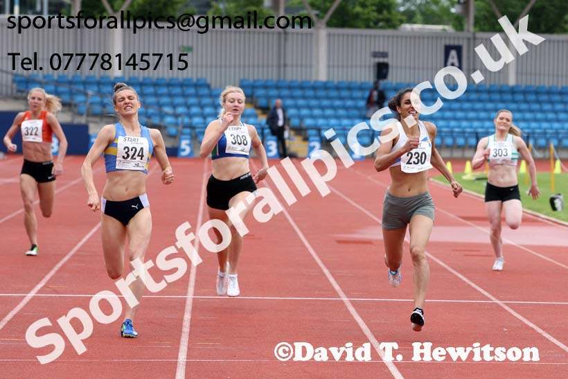 Senior womens 400 metres, Northern Senior and Under-20s Champs., SportsCity, Manchester. Photo: David T. Hewitson/Sports for All Pics